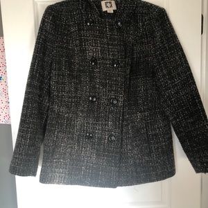 Anne Klein tweed coat